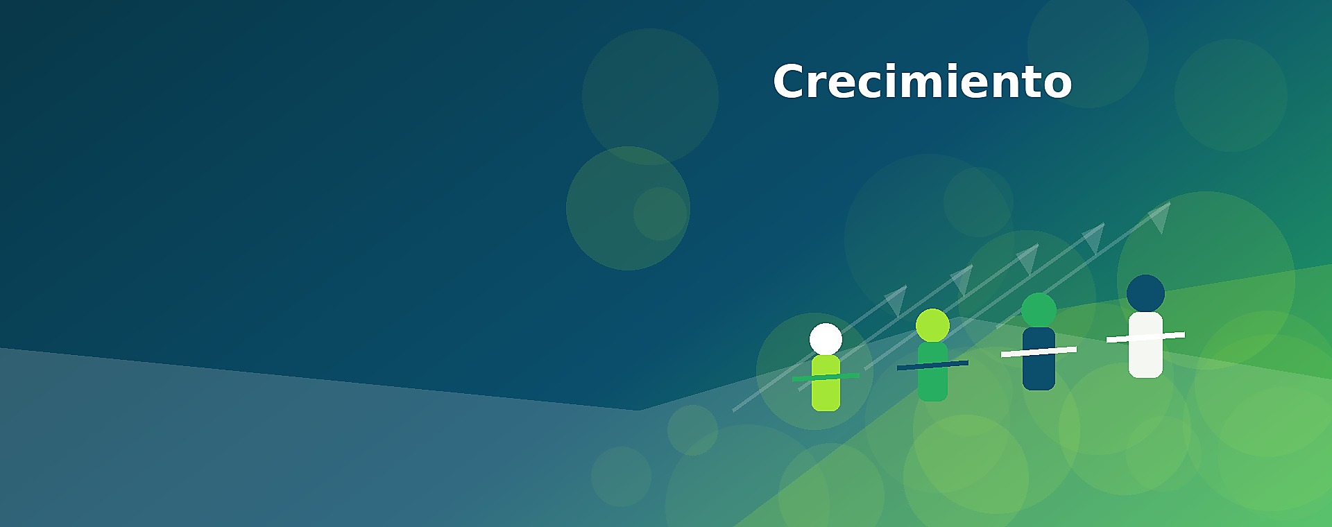 Personas proyectando crecimiento y futuro sostenible
